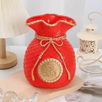 Ваза для счастливого мешка, ваза для цветов, украшение для стола, сумка для денег золотистый