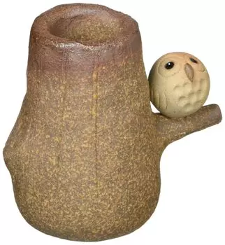 Ваза «Хечимон» с цветочным основанием, коричневая сова, керамика MR-M135