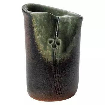 Ваза «Хечимон» в стиле «Сигараки», основа для цветов, ваза для одного цветка, зеленая глазурованная керамика MR-M136
