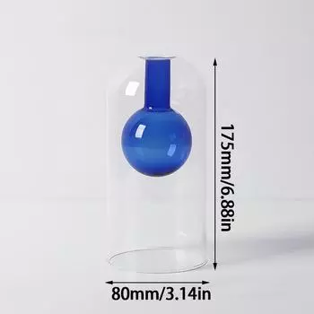 Ваза из цветного стекла с пришельцами, двойной стеклянный контейнер, гидропонная ваза для цветов