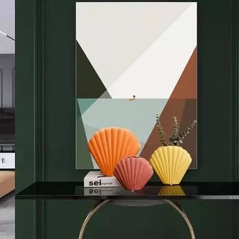 Ваза из ракушек в скандинавском стиле креативная керамическая ваза Современный минималистский домашний декор аксессуары современная Цветочная ваза для свадебного декора