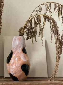 Ваза Керамическая глазурь Печь Градиент Цвета Рабочий стол Гостиная Высококачественный Ретро Художественный Творческий Новый Дом Украшения Для Гостиной