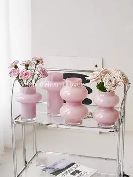 Ваза керамическая постепенное изменение цвета современная простая гостиная цветочная композиция стекло продвинутый смысл ретро обеденный стол украшение