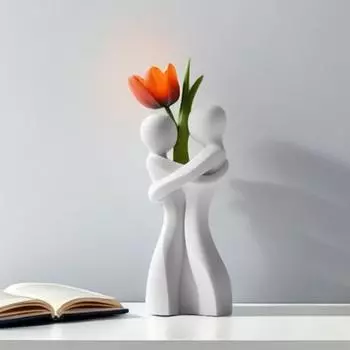 Ваза Love Hugs из смолы, абстрактная скульптура для пары, ваза для обнимающейся пары, стол