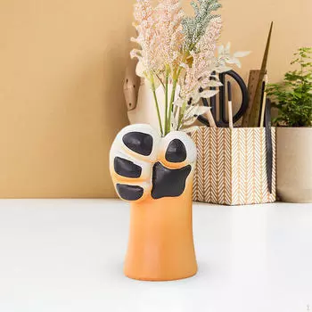 Ваза с кошачьими когтями из мультфильма, контейнер для цветов, керамическая современная цветочная композиция для