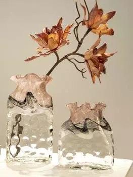 Ваза стеклянная, постепенно меняющая цвет, новая, китайская, креативная, неправильной формы, подходит для гостиной, стола, гидропонной цветочной композиции