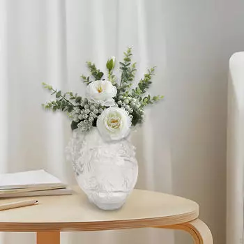 Ваза в форме сердца, скульптуры цветочного горшка для стильной мантии столовой синий