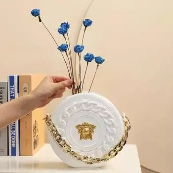 Ваза в скандинавском стиле, женская ваза в виде половинки цветочного горшка, ваза из смолы, предметы искусства и ремесла, спальня, гостиная, настольные украшения