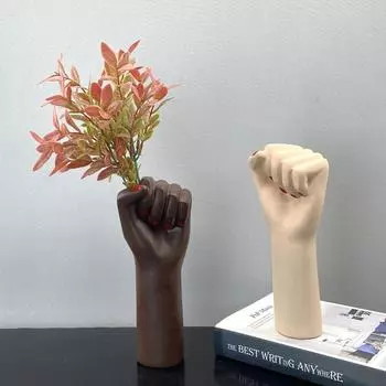 Ваза в виде пальмы в скандинавском стиле, украшения из смолы в стиле Ins, креативная женская ваза, простая, легкая, роскошная, для гостиной, ваза для цветов
