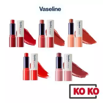 [Вазелин] Губная помада Бальзам для губ Therapy Color + Care (5 цветов) 1. Kissing Red