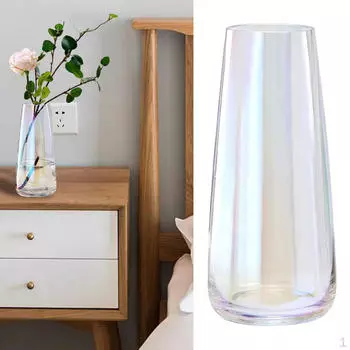 Вазы из прозрачного стекла, контейнеры для цветочных композиций, держатели для кухонных композиций, декоративные бутончики Smoky gray H 22cm