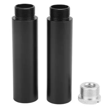 Vbestlife Microphone Holder Extension Rod Set, Includes Two Microphone Holder Extension Rods with 58 Female Threads, 58 Male Thread Interface, and