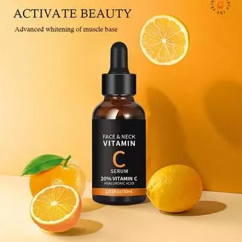 VC Сыворотка для лица Увлажнение Уменьшение мелких морщин Сужение пор Разглаживание Гиалуроновая кислота Осветление Уход за кожей Эссенция 1pc