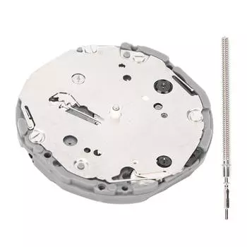 VD85 Quartz Watch Movement Alloy Watch Movement Replacement Accessories with Pin Silver