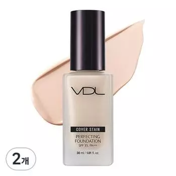 VDL Тональный крем Cover Stain Perfecting Foundation 30 мл, A02, 2 шт.