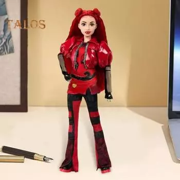 Вдохновленная фильмом красная статуэтка девушки из смолы, стоящая статуя женщины, скульптура персонажа фильма, домашний офис, книжная полка, украшение для рабочего стола, орнамент A