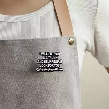 Вдохновляющая брошь Английское предложение Значок из сплава с защитой от порезов Рюкзаки Куртки Шляпа Украшение Брошь