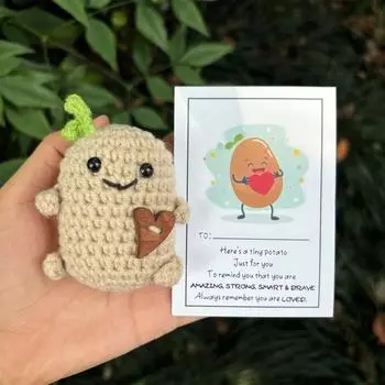 Вдохновляющая позитивная фигура, маленькие напоминания, эмоциональный подъем, поддержка психического здоровья, вязаная ленивец для женщин, студентов, выпускников, на день рождения One Size белый