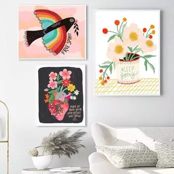 Вдохновляющие подарки для женщин, друзей, красочные художественные принты, студия йоги, офисная стена, холст, плакат, декор для комнаты для медитации, фотографии 21cm30cm NoFrame