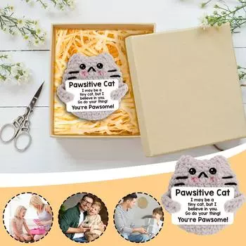 Вдохновляющие подарки ручной работы, связанные крючком, снятие эмоционального стресса, поддержка, поощрение, веселье, милые позитивные подарки в виде слона