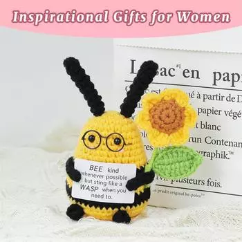 Вдохновляющие подарки ручной работы, связанные крючком, снятие эмоционального стресса, поддержка, поощрение, веселье, милые позитивные подарки в виде слона