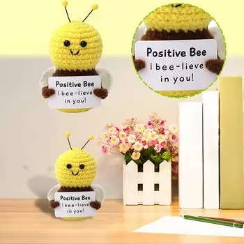 Вдохновляющие подарки ручной работы, связанные крючком, снятие эмоционального стресса, поддержка, поощрение, веселье, милые позитивные подарки в виде слона