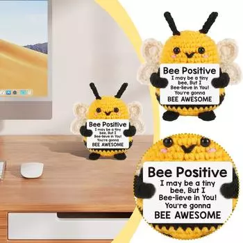 Вдохновляющие подарки ручной работы, связанные крючком, снятие эмоционального стресса, поддержка, поощрение, веселье, милые позитивные подарки в виде слона