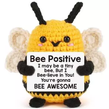 Вдохновляющие подарки ручной работы, связанные крючком, снятие эмоционального стресса, поддержка, поощрение, веселье, милые позитивные подарки в виде слона One Size