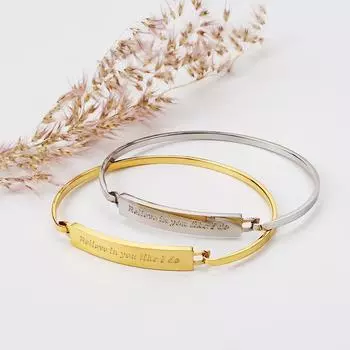 Вдохновляющие поп-ювелирные браслеты из титановой стали своими руками золотистый