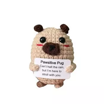 Вдохновляющие позитивные животные - маленькие напоминания ручной работы, эмоциональный подъем, поддержка психического здоровья, вязаный ленивец One Size