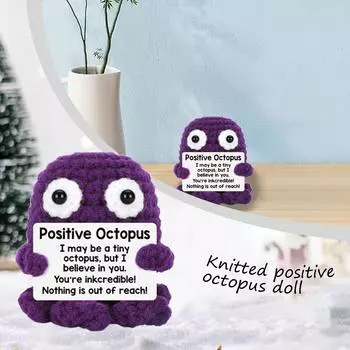 Вдохновляющие позитивные животные - небольшие напоминания ручной работы, поднимающие настроение, поддерживающие психическое здоровье, вязаные куклы, One Size