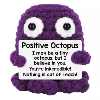 Вдохновляющие позитивные животные — небольшие напоминания ручной работы. Поднимает настроение. Поддержка психического здоровья. Вязаные куклы. One Size