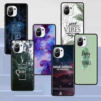 Вдохновляющие юмористические цитаты чехол для Xiaomi Mi 11 Ultra 11T 10T 9T Pro Note 10 A2 9 8 Lite A3 CC9E 10S CC9 черный мягкий чехол для телефона Xiaomi 11T(11T Pro)