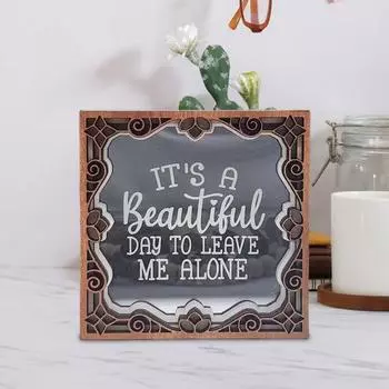 Вдохновляющий деревянный ящик знак деревенский настольный позитивный орнамент отдельно стоящий мини-блок знак для домашнего настенного декора стола E