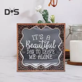 Вдохновляющий деревянный ящик знак деревенский настольный позитивный орнамент отдельно стоящий мини-блок знак для домашнего настенного декора стола E