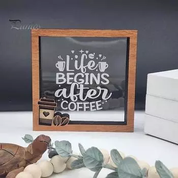 Вдохновляющий деревянный ящик знак деревенский настольный позитивный орнамент отдельно стоящий мини-блок знак для домашнего настенного декора стола H