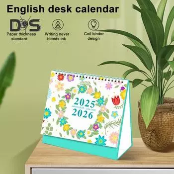 Вдохновляющий держатель настольного календаря 2025 года, мотивирующий декор офиса, позитивная цитата, креативная композиция календаря, календарь, заметки, планировщик, органайзер B