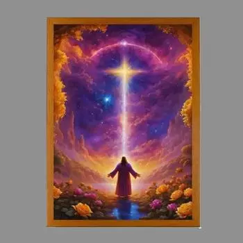 Вдохновляющий Иисус Живопись Лампа Ночной Светильник Подарок на День Рождения Христианин