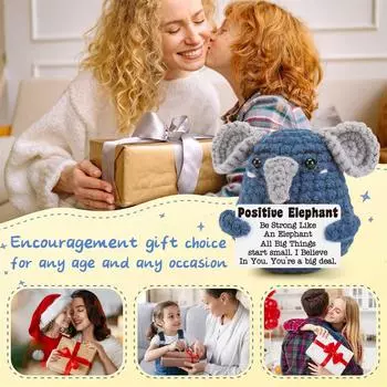 Вдохновляющий позитивный вязаный крючком ленивец - Маленькие напоминания ручной работы Эмоциональный подъем Поддержка психического здоровья Вязаный One Size