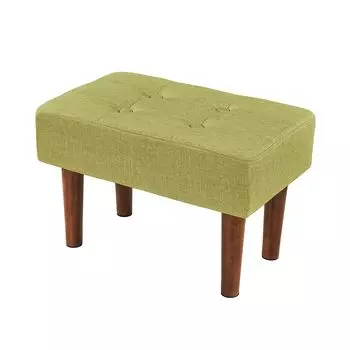 VECELO Пуфик 50см x 28см x Сэйдза Низкая Обувь Зеленый Подставка для ног, 33см, Табурет, Подставка для ног, Стул, Пуфик, Хлопково-льняной материал, Компактный, Стул, Диван, зелёный