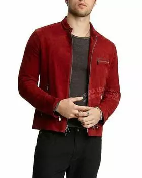 Вечеринка из натуральной кожи овчины, стильная красная куртка из замши ручной работы, мужская дизайнерская куртка S красный