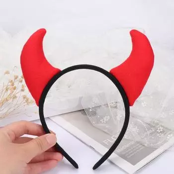 Вечеринка Косплей Черный Дети Взрослые Аксессуары Для Волос Повязка На Голову Головной Убор чёрный/красный