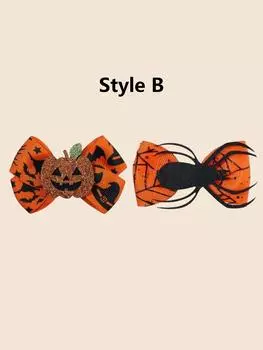Вечеринка на Хэллоуин Забавный Заколка для волос Паук Тыква Мультяшный Черный Кот Череп Аксессуары для волос для Девочек Счастливый День Хэллоуина Наряд