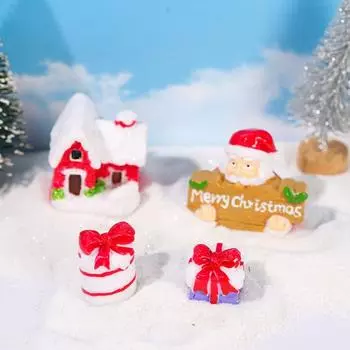 Вечеринка Реквизит Рождественский миниатюрный мультфильм Прекрасный дом Подарочная коробка Xmas D