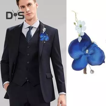 Вечернее платье Свадебный корсаж Реалистичный цветок Шикарный годовщина Свадебный корсаж белый