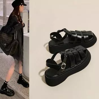 Вечерние женские босоножки в стиле «рыбий рот» 35