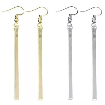 Вечерние женские длинные барные висячие серьги-крючки, ювелирные изделия, подарок золотистый