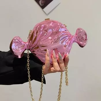 Вечерний клатч для женщин Роскошная сумка через плечо Сумки через плечо Конфетный дизайн Яркие сумки