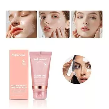 Вечерняя коллагеновая маска 75 мл, глубоко очищающая, увлажняющая маска-пленка длительного действия, средство для ухода за кожей перед сном, подходит для всех типов кожи 75ml