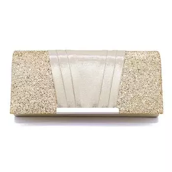 Вечерняя сумка через плечо с пайетками и плиссировкой 2024 года серебряный